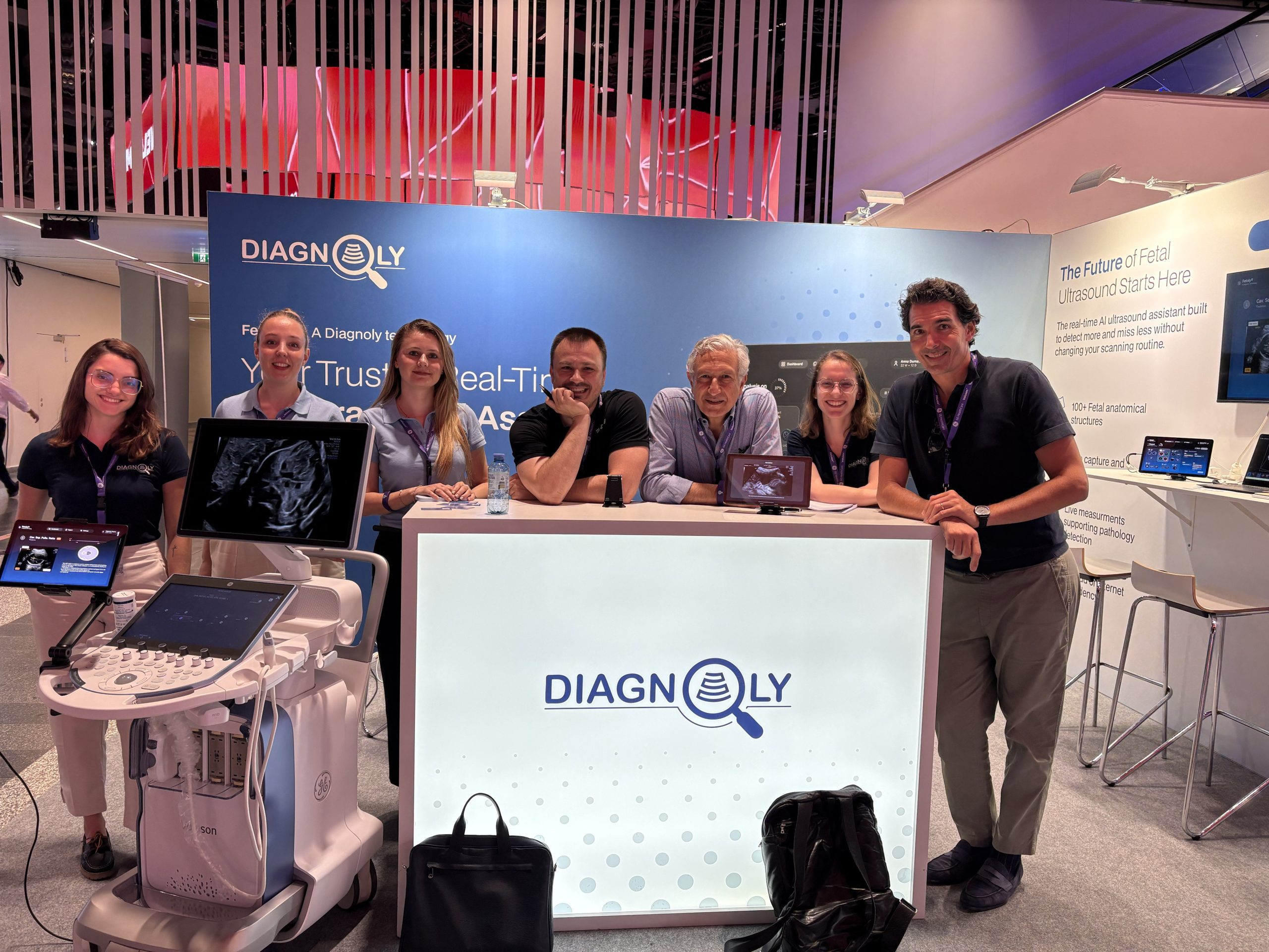 Ultraschall-Softwareoberfläche auf klinischem Display